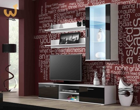 Zestaw SOHO 5 (RTV180 + Wit.Wisz + Półki) BI/CZ POŁ Zestaw SOHO 5 (RTV180 + Wit.Wisz + Półki) BI/CZ POŁ