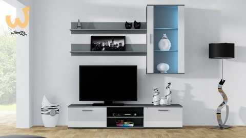 Zestaw SOHO 5 (RTV180 + Wit.Wisz + Półki) SZ/BI POŁ Zestaw SOHO 5 (RTV180 + Wit.Wisz + Półki) SZ/BI POŁ