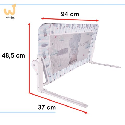 Barierka osłona ochronna do łóżka otwierana 90cm słonik Barierka osłona ochronna do łóżka otwierana 90cm słonik