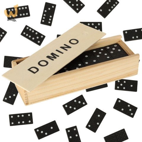 Domino drewniane klocki gra rodzinna + pudełko Domino drewniane klocki gra rodzinna + pudełko