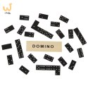 Domino drewniane klocki gra rodzinna + pudełko