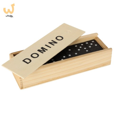 Domino drewniane klocki gra rodzinna + pudełko Domino drewniane klocki gra rodzinna + pudełko