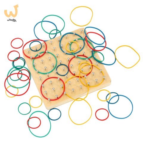 Geoboard geoplan drewniana układanka tworzenie kształtów z gumek Geoboard geoplan drewniana układanka tworzenie kształtów z gumek