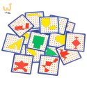Geoboard geoplan drewniana układanka tworzenie kształtów z gumek