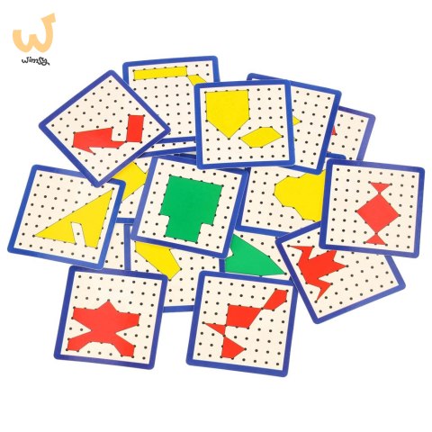 Geoboard geoplan drewniana układanka tworzenie kształtów z gumek Geoboard geoplan drewniana układanka tworzenie kształtów z gumek