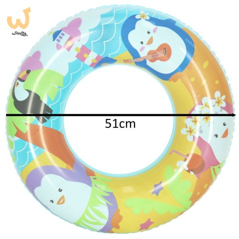 Kółko do pływania dmuchane BESTWAY 36113 pingwiny 51cm Kółko do pływania dmuchane BESTWAY 36113 pingwiny 51cm