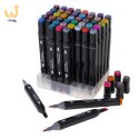 Markery dwustronne mazaki alkoholowe w etui 48 + podstawka