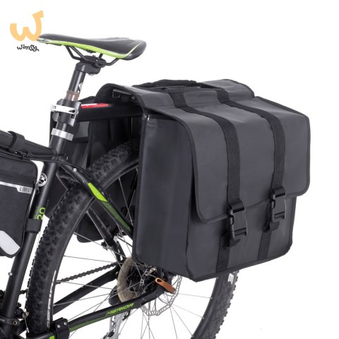 RALLEX Torba sakwa rowerowa podwójna dwukomorowa boczna na rower bagażnik 35L RALLEX Torba sakwa rowerowa podwójna dwukomorowa boczna na rower bagażnik 35L