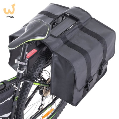 RALLEX Torba sakwa rowerowa podwójna dwukomorowa boczna na rower bagażnik 35L RALLEX Torba sakwa rowerowa podwójna dwukomorowa boczna na rower bagażnik 35L