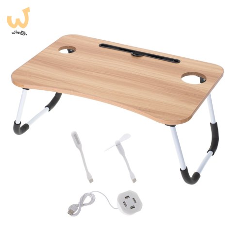 Stolik pod laptopa składany do łóżka podstawka śniadaniowa USB Stolik pod laptopa składany do łóżka podstawka śniadaniowa USB