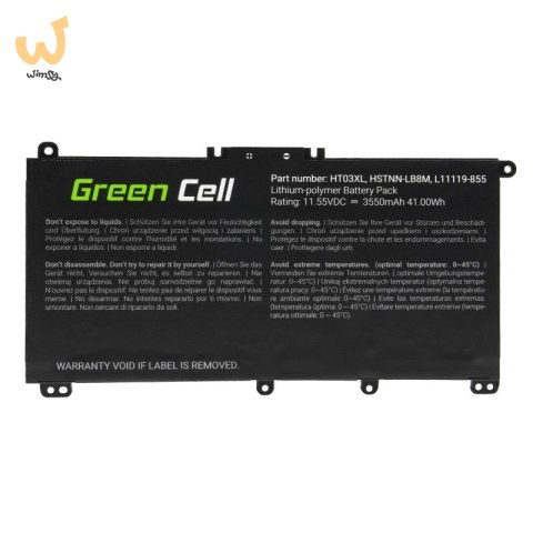 GREEN CELL BATERIA HP163 HT03XL DO HP 240 G7 245 G7 250 G7 255 G7, HP 14 15 17, HP PAVILION 14 15 3400MAH 11.4V GREEN CELL BATERIA HP163 HT03XL DO HP 240 G7 245 G7 250 G7 255 G7, HP 14 15 17, HP PAVILION 14 15 3400MAH 11.4V