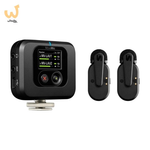Shure MV-TWO-KIT-Z6 - Zestaw dwóch mikrofonów bezprzewodowych MoveMic MV-LAV, case ładujący, odbiornik Shure MV-TWO-KIT-Z6 - Zestaw dwóch mikrofonów bezprzewodowych MoveMic MV-LAV, case ładujący, odbiornik