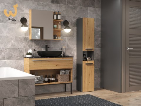 Szafka łazienkowa NEL I 31x30xH174 antracyt/artisan Szafka łazienkowa NEL I 31x30xH174 antracyt/artisan