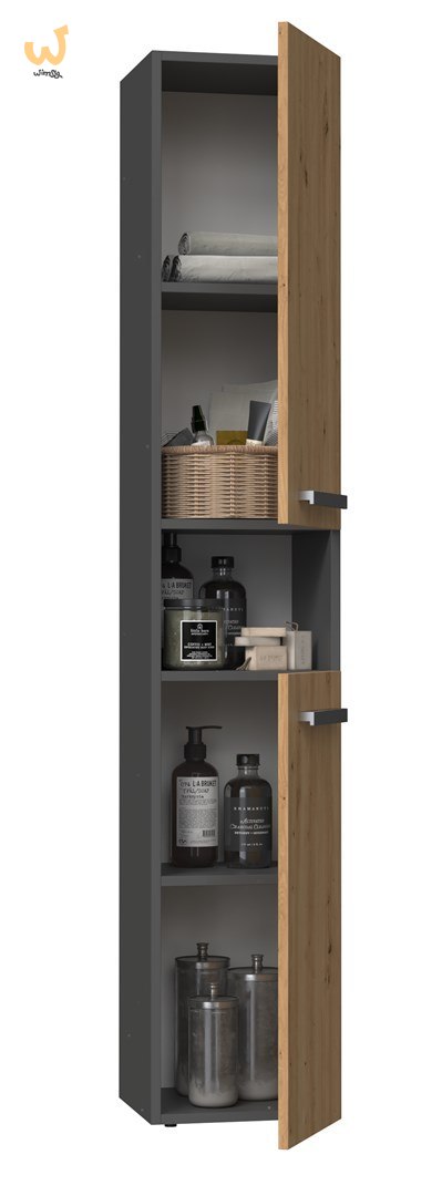 Szafka łazienkowa NEL I 31x30xH174 antracyt/artisan Szafka łazienkowa NEL I 31x30xH174 antracyt/artisan
