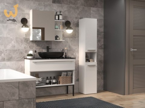 Szafka łazienkowa NEL III 31x30xH174 biel mat Szafka łazienkowa NEL III 31x30xH174 biel mat
