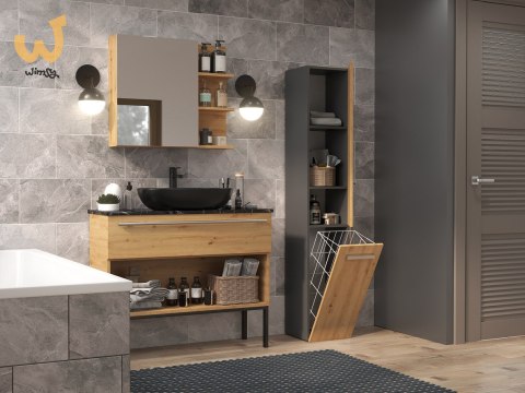 Szafka łazienkowa NEL IV 31x30xH174 antracyt/artisan Szafka łazienkowa NEL IV 31x30xH174 antracyt/artisan