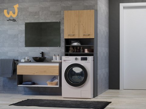 Szafka na pralkę POLA DK 64x30xH180 antracyt/artisan Szafka na pralkę POLA DK 64x30xH180 antracyt/artisan