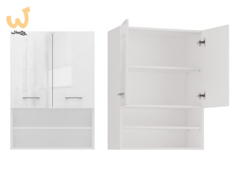 Szafka nad pralkę POLA MINI DK 64x30xH90 biel połysk Szafka nad pralkę POLA MINI DK 64x30xH90 biel połysk