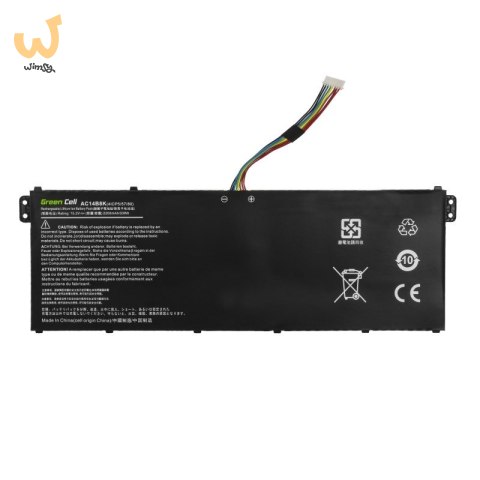 GREEN CELL BATERIA AC72 AC14B8K AC14B3K DO ACER ASPIRE 5 A515 R15 R5-571T SPIN SP315 SP513 2100MAH 15.2V GREEN CELL BATERIA AC72 AC14B8K AC14B3K DO ACER ASPIRE 5 A515 R15 R5-571T SPIN SP315 SP513 2100MAH 15.2V
