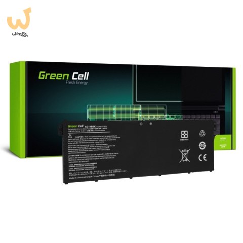 GREEN CELL BATERIA AC72 AC14B8K AC14B3K DO ACER ASPIRE 5 A515 R15 R5-571T SPIN SP315 SP513 2100MAH 15.2V GREEN CELL BATERIA AC72 AC14B8K AC14B3K DO ACER ASPIRE 5 A515 R15 R5-571T SPIN SP315 SP513 2100MAH 15.2V