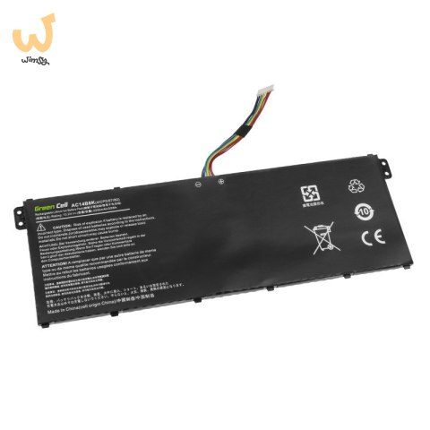 GREEN CELL BATERIA AC72 AC14B8K AC14B3K DO ACER ASPIRE 5 A515 R15 R5-571T SPIN SP315 SP513 2100MAH 15.2V GREEN CELL BATERIA AC72 AC14B8K AC14B3K DO ACER ASPIRE 5 A515 R15 R5-571T SPIN SP315 SP513 2100MAH 15.2V