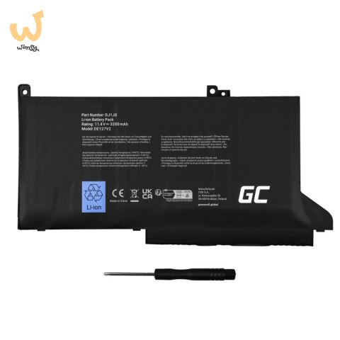 GREEN CELL BATERIA DE127V2 DJ1J0 DO DELL LATITUDE 7280 7290 7380 7390 7480 7490 2700MAH 11.4V GREEN CELL BATERIA DE127V2 DJ1J0 DO DELL LATITUDE 7280 7290 7380 7390 7480 7490 2700MAH 11.4V
