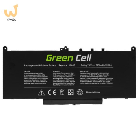 GREEN CELL BATERIA DE135 DO DELL LATITUDE E7270 E7470 5800MAH 7.6V GREEN CELL BATERIA DE135 DO DELL LATITUDE E7270 E7470 5800MAH 7.6V