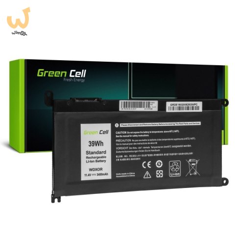 GREEN CELL BATERIA DE150 WDX0R WDXOR DO DELL INSPIRON 13 5378 5379 14 5482 15 5568 5578 5579 7560 7570 17 5770 3400MAH 11.4V GREEN CELL BATERIA DE150 WDX0R WDXOR DO DELL INSPIRON 13 5378 5379 14 5482 15 5568 5578 5579 7560 7570 17 5770 3400MAH 11.4V