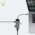 GREEN CELL HUB USB-C ADAPTER GC CONNECT 7W1 (3XUSB 3.1, HDMI 4K 60HZ, USB-C PD 85W, MICROSD/SD)