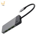GREEN CELL HUB USB-C ADAPTER GC CONNECT 7W1 (3XUSB 3.1, HDMI 4K 60HZ, USB-C PD 85W, MICROSD/SD)