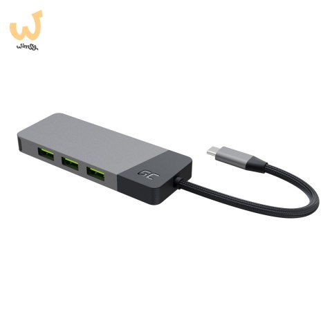 GREEN CELL HUB USB-C ADAPTER GC CONNECT 7W1 (3XUSB 3.1, HDMI 4K 60HZ, USB-C PD 85W, MICROSD/SD) GREEN CELL HUB USB-C ADAPTER GC CONNECT 7W1 (3XUSB 3.1, HDMI 4K 60HZ, USB-C PD 85W, MICROSD/SD)