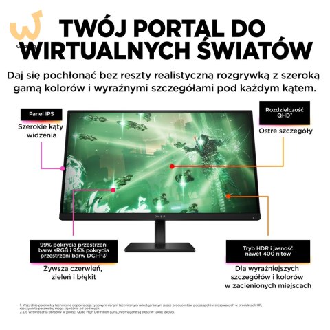 MONITOR HP LED, QHD 27" OMEN 27q (780H4E9) 165Hz MONITOR HP LED, QHD 27" OMEN 27q (780H4E9) 165Hz