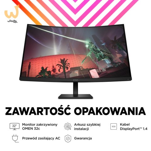 MONITOR HP LED, QHD 32" OMEN 32c (780K6E9) 165Hz MONITOR HP LED, QHD 32" OMEN 32c (780K6E9) 165Hz
