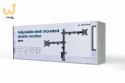GEMBIRD BIURKOWE REGULOWANE RAMIĘ/UCHWYT NA 2 MONITORY 17-32, VESA 100X100MM, DO 9 KG