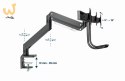 GEMBIRD BIURKOWE REGULOWANE RAMIĘ/UCHWYT NA 3 MONITORY 17-27, VESA 100X100MM, DO 6 KG
