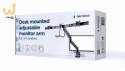 GEMBIRD BIURKOWE REGULOWANE RAMIĘ/UCHWYT NA 3 MONITORY 17-27, VESA 100X100MM, DO 6 KG