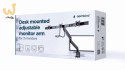 GEMBIRD BIURKOWE REGULOWANE RAMIĘ/UCHWYT NA 3 MONITORY 17-27, VESA 100X100MM, DO 6 KG