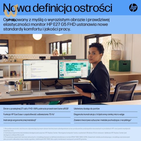 MONITOR HP LED 27" E27 G5 (6N4E2AA) MONITOR HP LED 27" E27 G5 (6N4E2AA)
