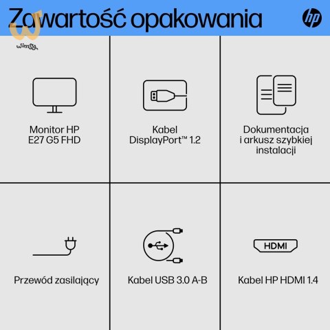 MONITOR HP LED 27" E27 G5 (6N4E2AA) MONITOR HP LED 27" E27 G5 (6N4E2AA)