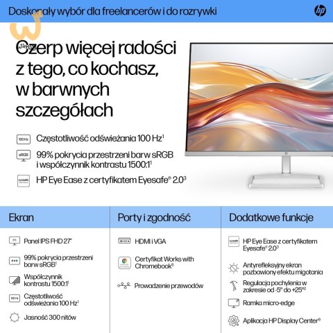 MONITOR HP LED IPS 27" 527sf (94F44E9) 100Hz MONITOR HP LED IPS 27" 527sf (94F44E9) 100Hz