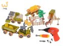 Gospodarstwo rolne farma traktor kombajn maszyny rolnicze zwierzęta zagroda konie + narzędzia wkrętarka