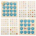 Gra planszowa memory montessori zestaw puzzle drewniane 4 karty