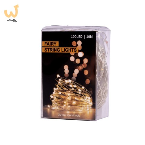 Lampki LED druciki dekoracyjne świąteczne choinkowe 10m 100LED zimny biały Lampki LED druciki dekoracyjne świąteczne choinkowe 10m 100LED zimny biały