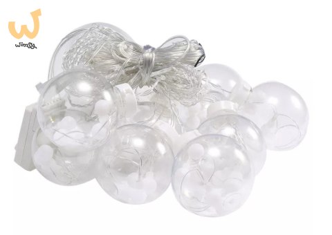 Lampki LED kurtyna kule wiszące świąteczne choinkowe 3m 108LED multikolor ze złączem 8 trybów świecenia Lampki LED kurtyna kule wiszące świąteczne choinkowe 3m 108LED multikolor ze złączem 8 trybów świecenia