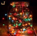 Lampki LED łańcuch świetlny świąteczne choinkowe 10m 100LED multikolor 8 trybów świecenia