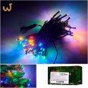 Lampki LED łańcuch świetlny świąteczne choinkowe 10m 100LED multikolor 8 trybów świecenia