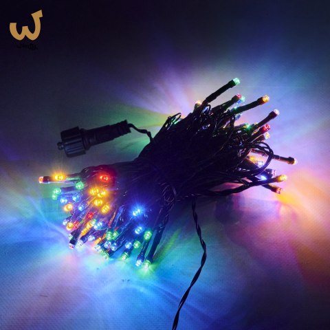 Lampki LED łańcuch świetlny świąteczne choinkowe 10m 100LED multikolor 8 trybów świecenia Lampki LED łańcuch świetlny świąteczne choinkowe 10m 100LED multikolor 8 trybów świecenia