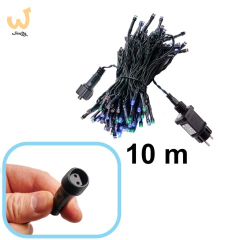 Lampki LED łańcuch świetlny świąteczne choinkowe 10m 100LED multikolor 8 trybów świecenia Lampki LED łańcuch świetlny świąteczne choinkowe 10m 100LED multikolor 8 trybów świecenia