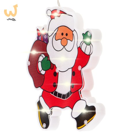 Lampki LED wisząca ozdoba dekoracja okna świąteczna przyssawka Mikołaj z prezentami Lampki LED wisząca ozdoba dekoracja okna świąteczna przyssawka Mikołaj z prezentami