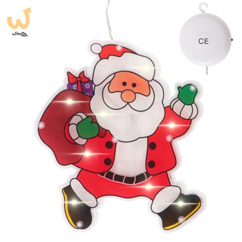 Lampki LED wisząca ozdoba dekoracja okna świąteczna przyssawka Mikołaj z prezentami Lampki LED wisząca ozdoba dekoracja okna świąteczna przyssawka Mikołaj z prezentami
